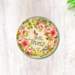  Nyomtatott fa tábla - Hello tavasz - lepkés, kör 1db - papelito