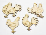  Natúr fa - Kakas és Tyúk 7, 5x9, 7cm 6db/csomag - festéshez és dekorációhoz