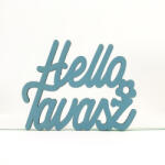  Ódonkék "Helló Tavasz" felirat 8, 5x11cm - papelito