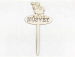  Natúr fa - Beszúrós bárányos "HÚSVÉT" 8cm - papelito