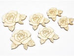  Natúr fa - Rózsák több méretben 6db/csomag - papelito