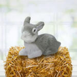  Ülő plüss nyuszi, 8, 5*3, 8*6cm - szürke 8333