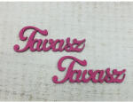  Fa "Tavasz" felirat magenta 2db/csomag - papelito