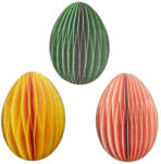  Nyomtatott dekorkarton - Papírhatású tojások 6cm 3db/cs - papelito