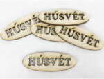  Natúr fa - "Húsvét" ovál tábla 3x8cm 5db/csomag - húsvéti és tavaszi dekorációhoz