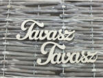  Fa felirat "Tavasz" 9, 5*3, 5cm, 1db, fehér 13221FEH