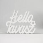  Fehér "Helló Tavasz" felirat 8, 5x11cm - papelito