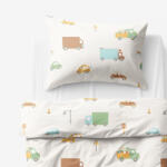 Goldea gyermek pamut ágyneműhuzat - az autók világa 140 x 200 és 70 x 90 cm