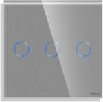 Luxion Panou Intrerupator Triplu cu Touch Mini din Sticla LUXION SmartElectro IntelligentHouse (LX-GP006GY)