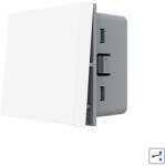 LIVOLO Modul Intrerupator Simplu Mecanic Cap Cruce, 2 Module - Serie Noua SmartElectro IntelligentHouse (C7-VL-FCMM10A-2WP)