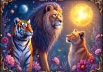 Alipson Puzzle - Puzzle Cosmos felin - 1 000 piese Puzzle