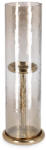 Bizzotto Suport lumanare sticla aluminiu auriu Sagar Ø14, 5x50h (0185445)