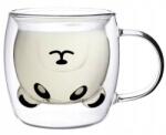 Altom Design Cana pereti dubli Panda, sticla termo, 260 ml