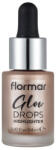 Flormar Iluminator lichid Glow Drops 01 Moon Glow, 14ml, Flormar