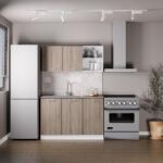 haaus Set Bucatarie Ara, Stejar Sonoma Inchis/Alb, L 120 cm (926700)