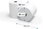 Globe Paper 80x40mm 16.3m Hõnyomtató szalag