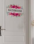 Vanco-Up Falmatrica fürdőszobába, Vanco-Up - Bathroom felirat pink virágokkal