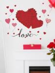 Vanshe Homedecor Falmatrica nappaliba, Vanshe Homedecor - Piros szívek, lufik