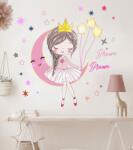 LHDECOR Falmatrica gyerekszobába, LHDECOR - Holdon ülő hercegnő
