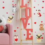 HX S T Falmatrica gyerekszobába, HX S T - Szerelmes kutyusok, cicák