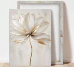 Qianhuibaihuo Fali vászonkép kerettel, Quanhuibaihuo - Fehér/arany virág 34x25, 5x1, 5 cm