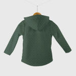 Takoy Panel szabásmintával 92-es softshell kabát fehér pöttyök sötétzöld alapon