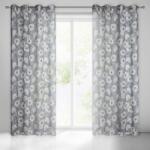 Takoy Öko stílusú sötétítő függöny FABIA etaminból virágmintával, félig átlátszó