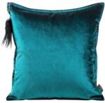 Takoy Fényes bársony díszpárnahuzat ROYAL kristállyal és tollal díszített bojttal-HF-396766