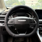 HD Bőr Kormányvédő 37cm, fekete (KV-5092DBK)