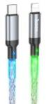 hoco. U112 Shine Pd Világítós Usb Type-c / Lightning Kábel Pd 20w 1 Méter Szürke