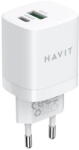 Havit Incarcator portabil Havit UC30 EU, cu doua porturi USB-A si USB-C, Alb (UC30 EU)
