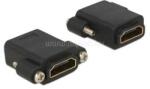 Delock Adapter Gyors-sebességű HDMI anya > HDMI anya rögzítővel (DL85125) (DL85125)