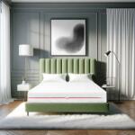 Best Sleep Waves Ortopéd matrac, 140x190x25 cm, 4 cm poliuretán memóriahab, 7 komfortzóna, Hipoallergén, Megfordítható, Közepes keménységű, Megfordítható