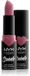 NYX Cosmetics Suede Matte Lipstick ruj mat culoare 28 Soft Spoken 3.5 g