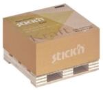 Stickn kraftcube 76x76mm 400lap barna öntapadó jegyzettömb (HO-21816-90635)