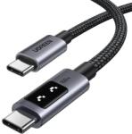 UGREEN Cablu Ugreen Uno USB-C la USB-C 100W, Super Fast Power Delivery, Led Display, 1m, Negru - evomag