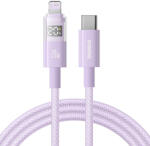 Baseus - Data Cable Display 2 (P10382703511-01) - Gyors töltés, Type-C, Lightning, Digitális kijelző, 20W, 2m - Nebula Lila