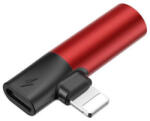Baseus Lightning & Audio Adapter, в червено (CALL43-91)