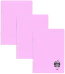 DACO Set 3 x Caiet Daco A5, 48 file, 70 g/mp, dictando, coperta plastic, Mov pastel (CT549DR/MOVPASTEL-3BUC/SET)