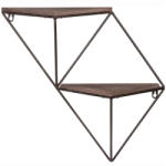 Evila Originals 792EVL2867, 33x30 cm, metal, maro / negru (792EVL2867) Raft