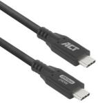ACT Кабел ACT AC7420, от USB C(м) към USB C(м), 0.5m, 240W, черен (AC7420)