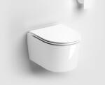 Clou BV InBe vas wc cu capac soft-close agăţat fără margine alb lucios IB/04.01140 (IB0401140)