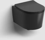 Clou BV InBe vas wc cu capac soft-close agăţat fără margine negru mat IB/04.01141. 21 (IB040114121)