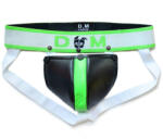  Jockstrap Neo Dungeon - fekete-fluoreszcens zöld férfi alsó