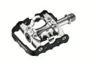 Exustar PM812 kombinált (alu keretes és SPD patent) pedál, fekete - ezüst