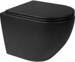 Oltens Hamnes wc csésze függesztett perem nélkül mély öblítéssel fekete matt 42521300 (42521300)