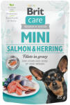 Brit Hrana umeda pentru caini sterilizati de talie mica Brit Care Mini Salmon & Herring Fillets in Gravy, 85 g
