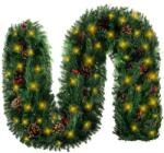  Műfenyő sűrű girland LED fényekkel - 270cm