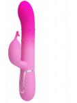 Pretty Love Vibrator Iepuras Shima, 7 Moduri Vibratii, Bile Stimulatoare, Silicon, USB, Roz, 22.6 cm Vibrator