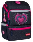 Belmil Iskolatáska, cipzáras, BELMIL "Zippy Pinky", pink szív (405-79/7) - iconink